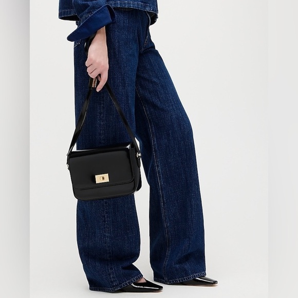 J Crew DARK GREEN Edie crossbody bag in Italian leather BP508 - Picture 2 of 7